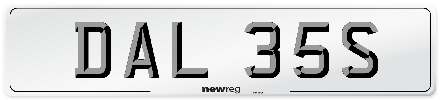 DAL 35S Number Plate from New Reg